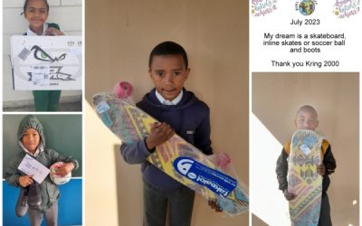 Skateboard, rollerblades, soccer ball and boots