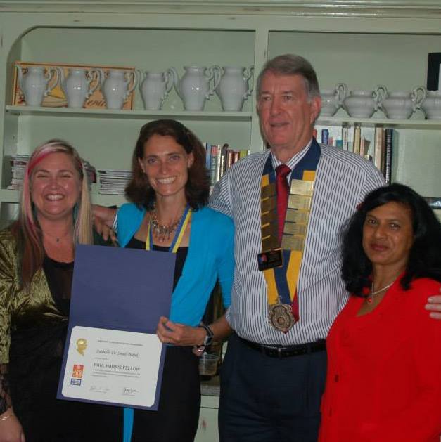 27 November 2013 – Isabelle receives the Paul Harris Fellowship award