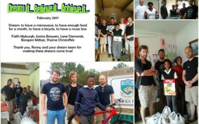 To have enough food for a month, a microwave, a music box and a bicycle