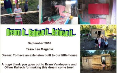 To have an extension built to our little house