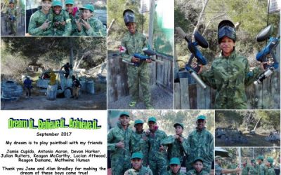 To play paintball with my friends
