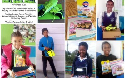 To have a pair of soccer boots, a baking set, make-up or stationary