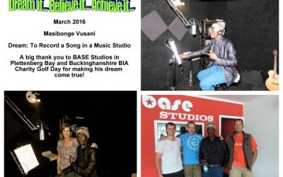 My Dream is to record a song in a music studio