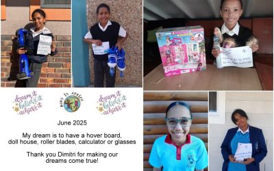 Rollerblades, hover board, bril en poppenhuis